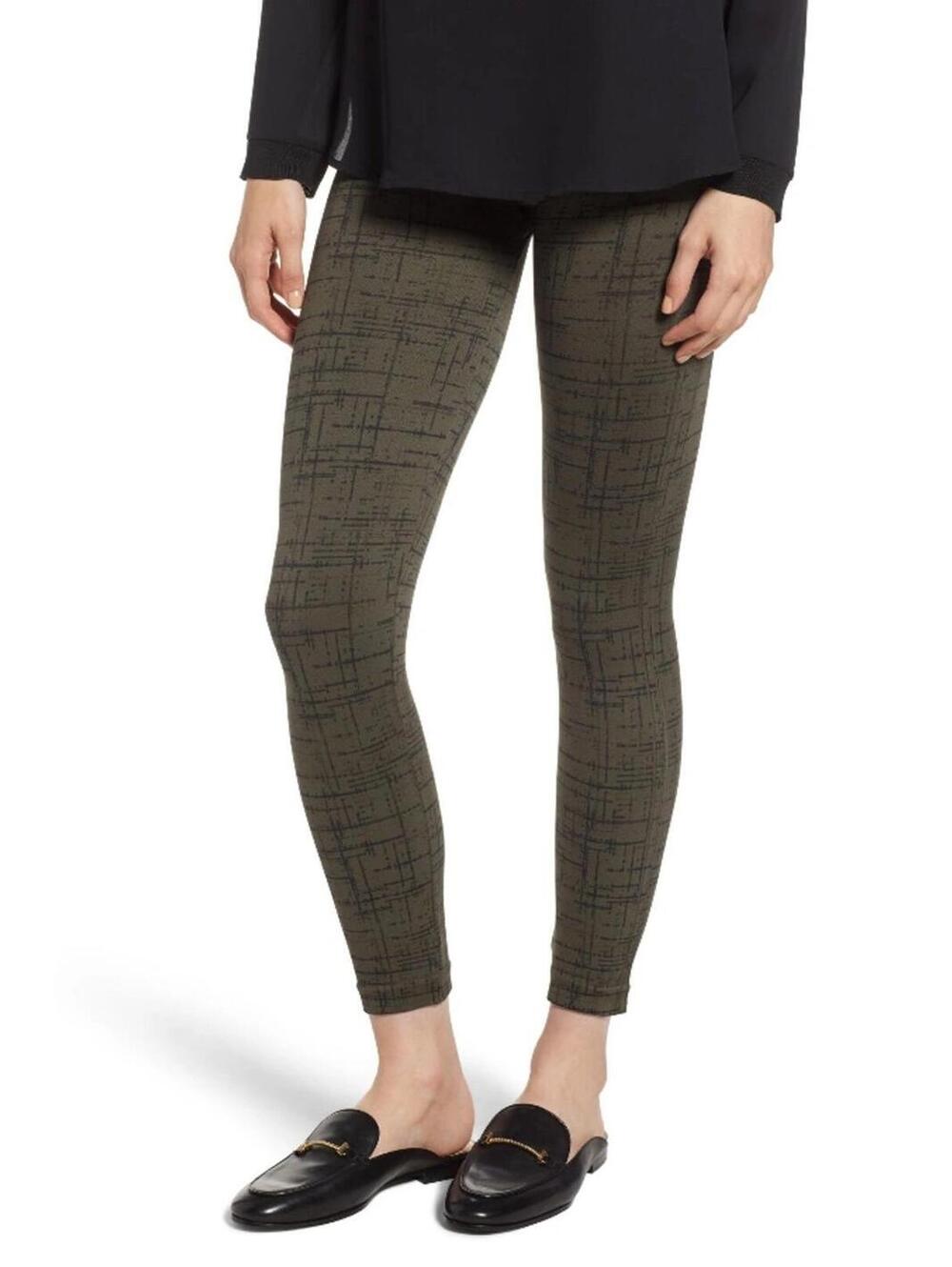 SPANX Look At Me Now' Seamless Leggings In Olive Crosshatch Size L